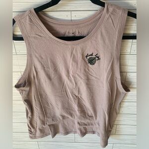 Fifth sun tank top shirt with embroidered plant lady and leaf on front left ches